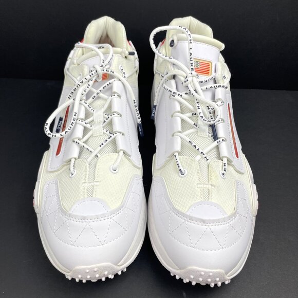 New Polo Ralph Lauren Sport PS200-SK-LTL White Sneaker Mens Shoes Size 14 - Picture 2 of 11